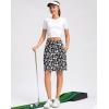 imageG Gradual 20 Golf Skorts Skirts for Women with Pockets Knee Length Skort Athletic Modest Long Tennis Skirts for WomenBlack Flower