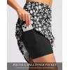 imageG Gradual 20 Golf Skorts Skirts for Women with Pockets Knee Length Skort Athletic Modest Long Tennis Skirts for WomenBlack Flower