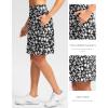 imageG Gradual 20 Golf Skorts Skirts for Women with Pockets Knee Length Skort Athletic Modest Long Tennis Skirts for WomenBlack Flower
