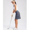 imageG Gradual 20 Golf Skorts Skirts for Women with Pockets Knee Length Skort Athletic Modest Long Tennis Skirts for WomenNavy Flower