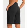 imageG Gradual Bermuda Shorts for Women 9 High Waisted 2 Big Pockets Long Knee Length Shorts for Workout Athletic Casual SummerBlack
