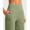 imageG Gradual Bermuda Shorts for Women 9 High Waisted 2 Big Pockets Long Knee Length Shorts for Workout Athletic Casual SummerBronze Green