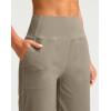 imageG Gradual Bermuda Shorts for Women 9 High Waisted 2 Big Pockets Long Knee Length Shorts for Workout Athletic Casual SummerDark Khaki
