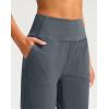 imageG Gradual Bermuda Shorts for Women 9 High Waisted 2 Big Pockets Long Knee Length Shorts for Workout Athletic Casual SummerDusty Blue