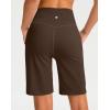imageG Gradual Bermuda Shorts for Women 9 High Waisted 2 Big Pockets Long Knee Length Shorts for Workout Athletic Casual SummerFudge Coffee