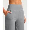 imageG Gradual Bermuda Shorts for Women 9 High Waisted 2 Big Pockets Long Knee Length Shorts for Workout Athletic Casual SummerLight Grey