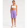 imageG Gradual Bermuda Shorts for Women 9 High Waisted 2 Big Pockets Long Knee Length Shorts for Workout Athletic Casual SummerLight Lavender