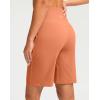 imageG Gradual Bermuda Shorts for Women 9 High Waisted 2 Big Pockets Long Knee Length Shorts for Workout Athletic Casual SummerRed Coral