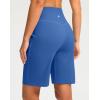 imageG Gradual Bermuda Shorts for Women 9 High Waisted 2 Big Pockets Long Knee Length Shorts for Workout Athletic Casual SummerRoyal Blue