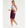 imageG Gradual Bermuda Shorts for Women 9 High Waisted 2 Big Pockets Long Knee Length Shorts for Workout Athletic Casual SummerWine