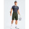 imageG Gradual Mens Casual Shorts 7 Lightweight Golf Shorts for Men Stretch with 3 Pockets Quick Dry Breathable Work ShortsArmy Green
