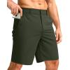 imageG Gradual Mens Casual Shorts 7 Lightweight Golf Shorts for Men Stretch with 3 Pockets Quick Dry Breathable Work ShortsArmy Green