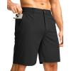 imageG Gradual Mens Casual Shorts 7 Lightweight Golf Shorts for Men Stretch with 3 Pockets Quick Dry Breathable Work ShortsBlack