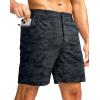 imageG Gradual Mens Casual Shorts 7 Lightweight Golf Shorts for Men Stretch with 3 Pockets Quick Dry Breathable Work ShortsBlack Camo