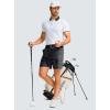 imageG Gradual Mens Casual Shorts 7 Lightweight Golf Shorts for Men Stretch with 3 Pockets Quick Dry Breathable Work ShortsBlack Camo