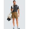 imageG Gradual Mens Casual Shorts 7 Lightweight Golf Shorts for Men Stretch with 3 Pockets Quick Dry Breathable Work ShortsBrown