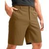 imageG Gradual Mens Casual Shorts 7 Lightweight Golf Shorts for Men Stretch with 3 Pockets Quick Dry Breathable Work ShortsBrown