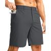 imageG Gradual Mens Casual Shorts 7 Lightweight Golf Shorts for Men Stretch with 3 Pockets Quick Dry Breathable Work ShortsDark Grey