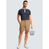 imageG Gradual Mens Casual Shorts 7 Lightweight Golf Shorts for Men Stretch with 3 Pockets Quick Dry Breathable Work ShortsDark Khaki