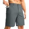 imageG Gradual Mens Casual Shorts 7 Lightweight Golf Shorts for Men Stretch with 3 Pockets Quick Dry Breathable Work ShortsDeep Grey