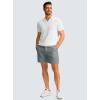 imageG Gradual Mens Casual Shorts 7 Lightweight Golf Shorts for Men Stretch with 3 Pockets Quick Dry Breathable Work ShortsDeep Grey