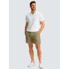 imageG Gradual Mens Casual Shorts 7 Lightweight Golf Shorts for Men Stretch with 3 Pockets Quick Dry Breathable Work ShortsDusty Khaki