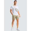 imageG Gradual Mens Casual Shorts 7 Lightweight Golf Shorts for Men Stretch with 3 Pockets Quick Dry Breathable Work ShortsKhaki