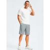 imageG Gradual Mens Casual Shorts 7 Lightweight Golf Shorts for Men Stretch with 3 Pockets Quick Dry Breathable Work ShortsLight Grey