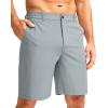 imageG Gradual Mens Casual Shorts 7 Lightweight Golf Shorts for Men Stretch with 3 Pockets Quick Dry Breathable Work ShortsLight Grey