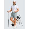 imageG Gradual Mens Casual Shorts 7 Lightweight Golf Shorts for Men Stretch with 3 Pockets Quick Dry Breathable Work ShortsLight Grey