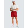 imageG Gradual Mens Casual Shorts 7 Lightweight Golf Shorts for Men Stretch with 3 Pockets Quick Dry Breathable Work ShortsRed