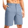 imageG Gradual Mens Casual Shorts 7 Lightweight Golf Shorts for Men Stretch with 3 Pockets Quick Dry Breathable Work ShortsStone Blue
