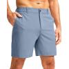 imageG Gradual Mens Casual Shorts 7 Lightweight Golf Shorts for Men Stretch with 3 Pockets Quick Dry Breathable Work ShortsStone Blue