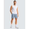 imageG Gradual Mens Casual Shorts 7 Lightweight Golf Shorts for Men Stretch with 3 Pockets Quick Dry Breathable Work ShortsStone Blue
