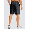 imageG Gradual Mens Casual Shorts 9 Lightweight Golf Shorts for Men Stretch with 3 Pockets Quick Dry Breathable Work ShortsBlack CamoS