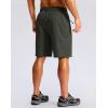 imageG Gradual Mens Casual Shorts 9 Lightweight Hiking Golf Zipper Pockets Stretch QuickDry Breathable Shorts for Travel Work Summer Dark Olive