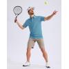 imageG Gradual Mens Golf Shirt Dry Fit Moisture Wicking Performance Short Sleeve Striped Polo Shirts for Men Dressy CasualAqua Stripe