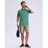 imageG Gradual Mens Golf Shirt Dry Fit Moisture Wicking Performance Short Sleeve Striped Polo Shirts for Men Dressy CasualGreen Stripe