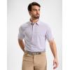 imageG Gradual Mens Golf Shirt Dry Fit Moisture Wicking Performance Short Sleeve Striped Polo Shirts for Men Dressy CasualLavender Stripe