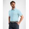 imageG Gradual Mens Golf Shirt Dry Fit Moisture Wicking Performance Short Sleeve Striped Polo Shirts for Men Dressy CasualLight Blue Stripe