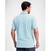 imageG Gradual Mens Golf Shirt Dry Fit Moisture Wicking Performance Short Sleeve Striped Polo Shirts for Men Dressy CasualLight Blue Stripe