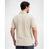 imageG Gradual Mens Golf Shirt Dry Fit Moisture Wicking Performance Short Sleeve Striped Polo Shirts for Men Dressy CasualLight Khaki Stripe