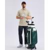 imageG Gradual Mens Golf Shirt Dry Fit Moisture Wicking Performance Short Sleeve Striped Polo Shirts for Men Dressy CasualLight Khaki Stripe