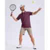 imageG Gradual Mens Golf Shirt Dry Fit Moisture Wicking Performance Short Sleeve Striped Polo Shirts for Men Dressy CasualMaroon Stripe
