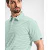 imageG Gradual Mens Golf Shirt Dry Fit Moisture Wicking Performance Short Sleeve Striped Polo Shirts for Men Dressy CasualMint Green Stripe