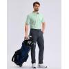 imageG Gradual Mens Golf Shirt Dry Fit Moisture Wicking Performance Short Sleeve Striped Polo Shirts for Men Dressy CasualMint Green Stripe
