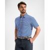 imageG Gradual Mens Golf Shirt Dry Fit Moisture Wicking Performance Short Sleeve Striped Polo Shirts for Men Dressy CasualNavy Blue Stripe