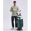 imageG Gradual Mens Golf Shirt Dry Fit Moisture Wicking Performance Short Sleeve Striped Polo Shirts for Men Dressy CasualOlive Stripe