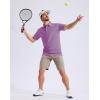imageG Gradual Mens Golf Shirt Dry Fit Moisture Wicking Performance Short Sleeve Striped Polo Shirts for Men Dressy CasualPink Purple Stripe