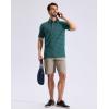 imageG Gradual Mens Golf Shirt Dry Fit Moisture Wicking Performance Short Sleeve Striped Polo Shirts for Men Dressy CasualTurquoise Stripe
